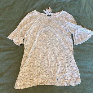 Bell sleeve polka dot top